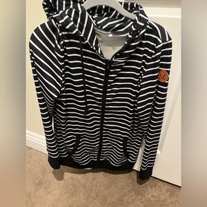 Michelle Mae Black and White Striped Jacket